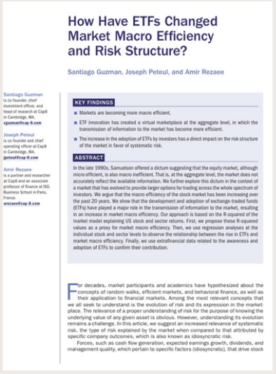 First page of the 2022 Journal of Portfolio Management paper
