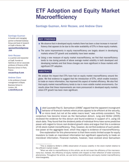 First page of the 2025 Journal of Portfolio Management paper